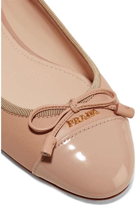 prada matte and patent-leather ballet flats|Women's Shoes .